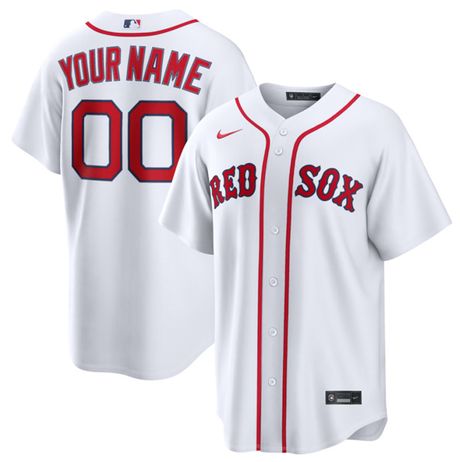 Men's White Boston Red Sox ACTIVE PLAYER Custom Home Stitched Baseball Jersey